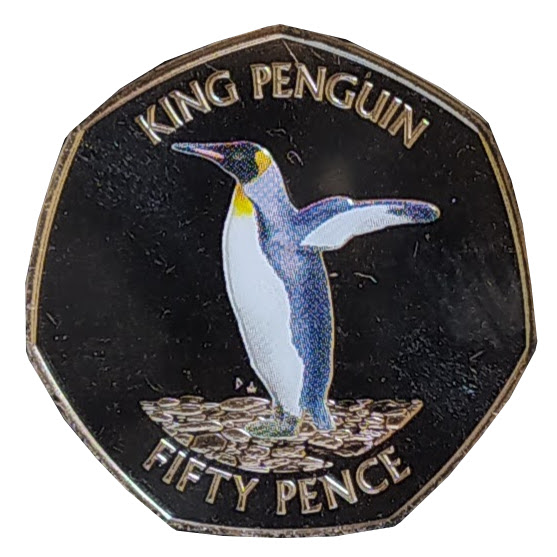 South Georgia and the South Sandwich Islands 50 Pence - Elizabeth II King Penguin