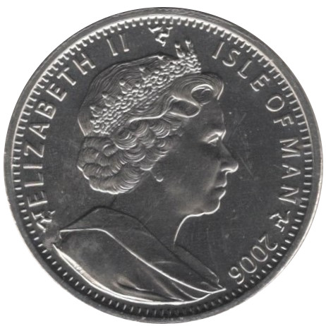 Isle of Man 1 Crown - Elizabeth II Battle of Cologne obverse
