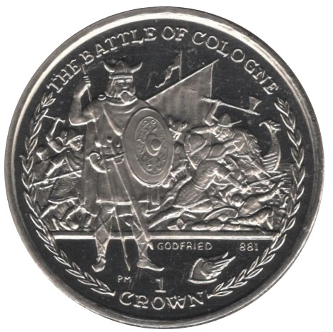 Isle of Man 1 Crown - Elizabeth II Battle of Cologne