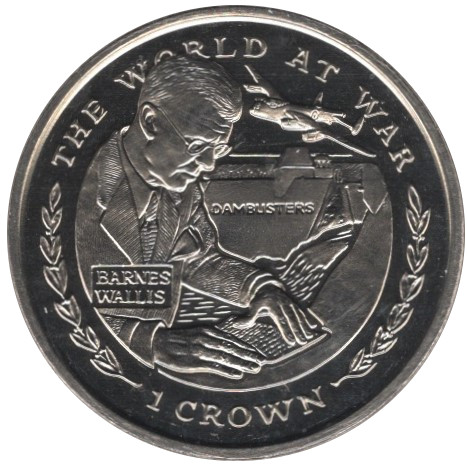 Gibraltar 1 Crown - Elizabeth II Barnes Willis reverse