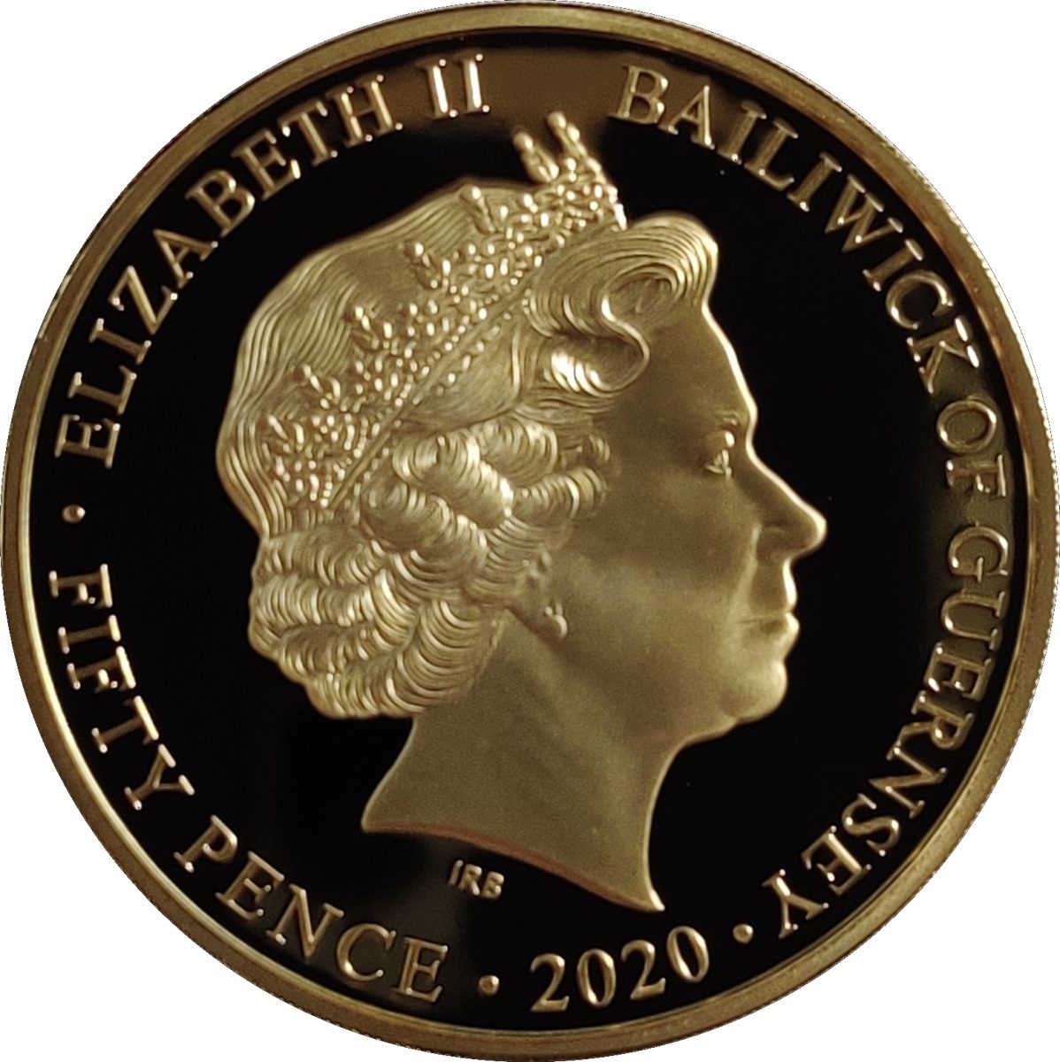 Guernsey 50 Pence - Elizabeth II 75th Anniversary of VE Day obverse