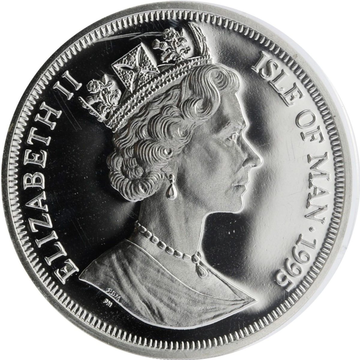 Isle of Man 1 Crown - Elizabeth II Wright Brothers; Silver Proof obverse