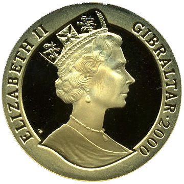 Gibraltar ½ Crown - Elizabeth II Uniform Penny Post obverse