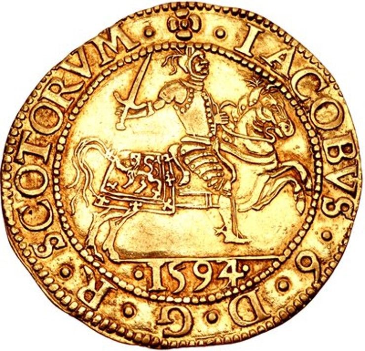 Scotland 1 Rider - James VI 7th coinage obverse