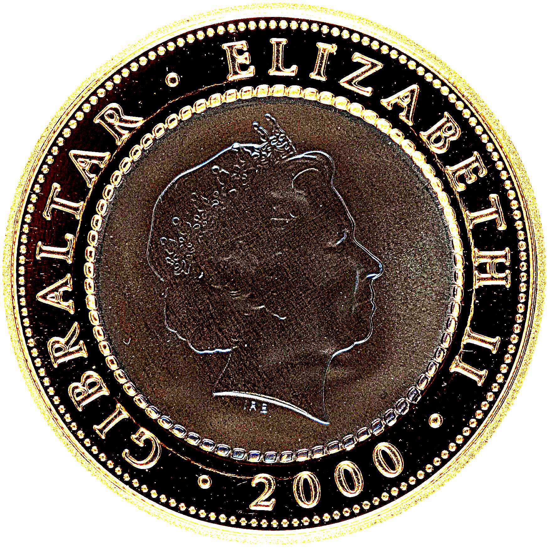 Gibraltar ½ Crown - Elizabeth II Uniform Penny Post obverse