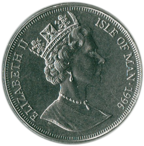 Isle of Man 1 Crown - Elizabeth II Electric light bulb obverse