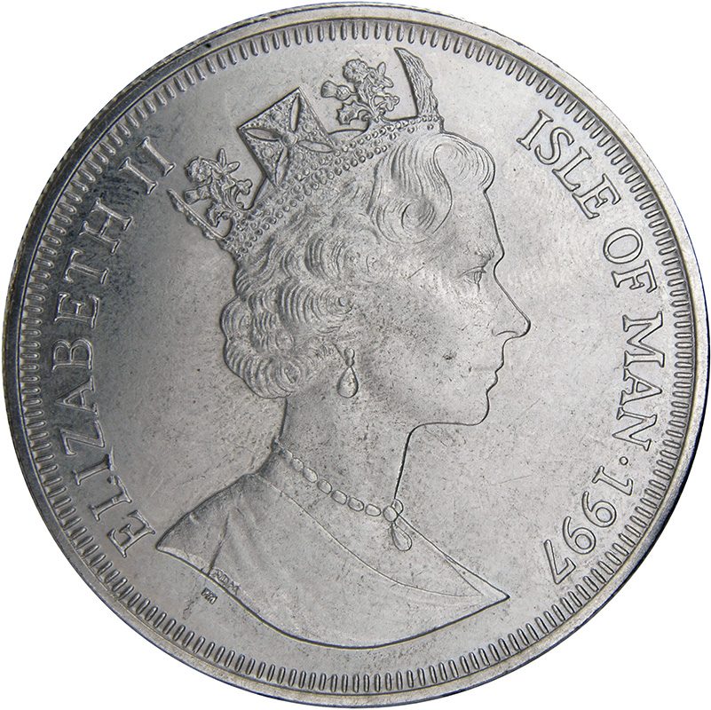 Isle of Man 1 Crown - Elizabeth II Birth of Christ obverse