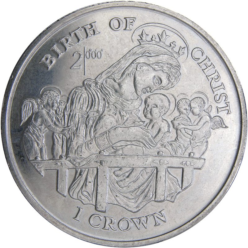Isle of Man 1 Crown - Elizabeth II Birth of Christ