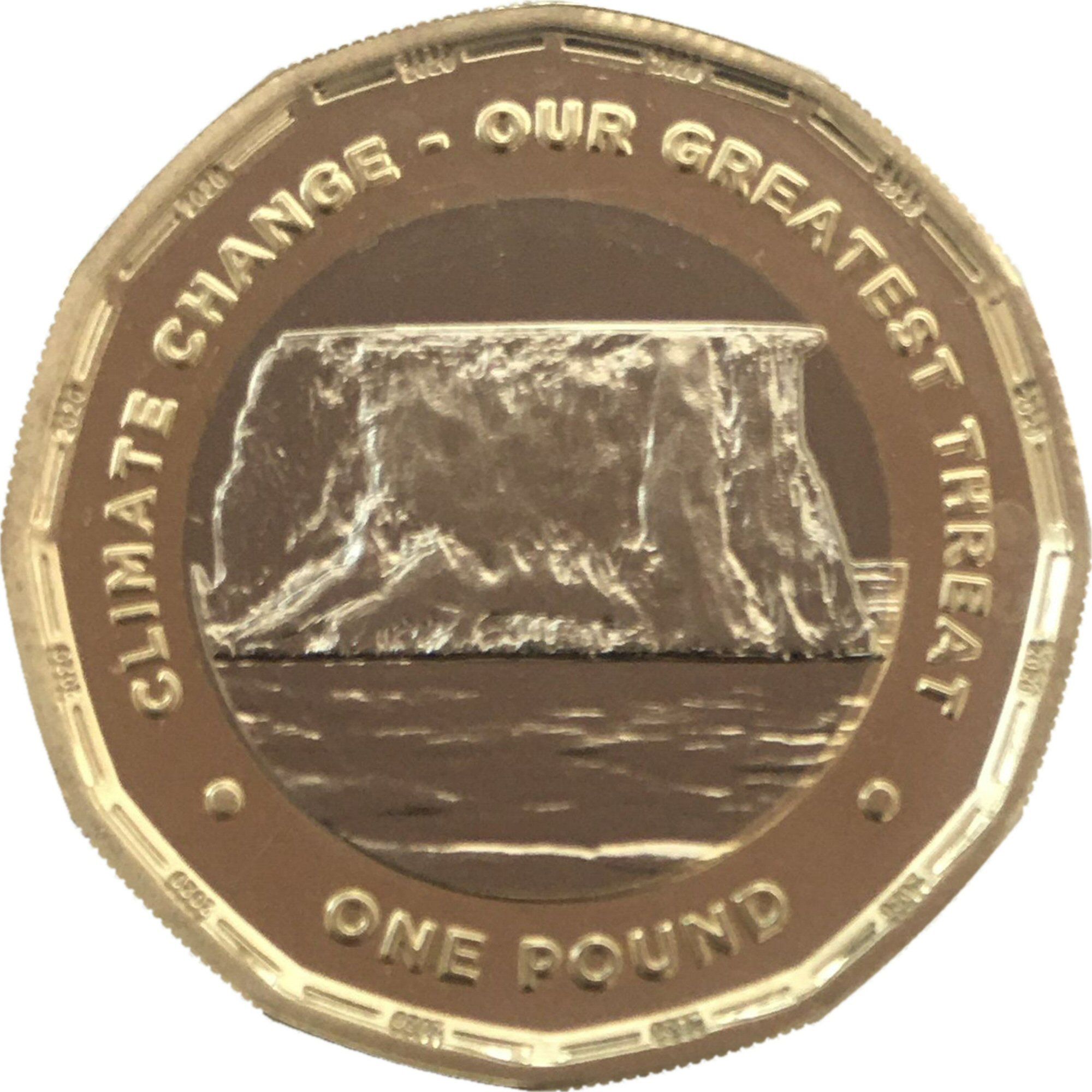 British Antarctic Territory 1 Pound - Elizabeth II Climate change