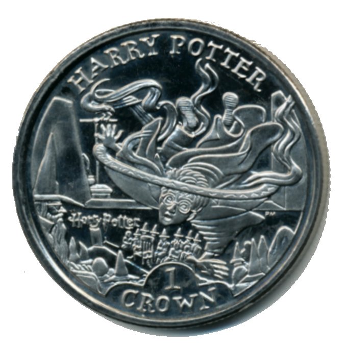 Isle of Man 1 Crown - Elizabeth II Harry Potter and Pensieve reverse