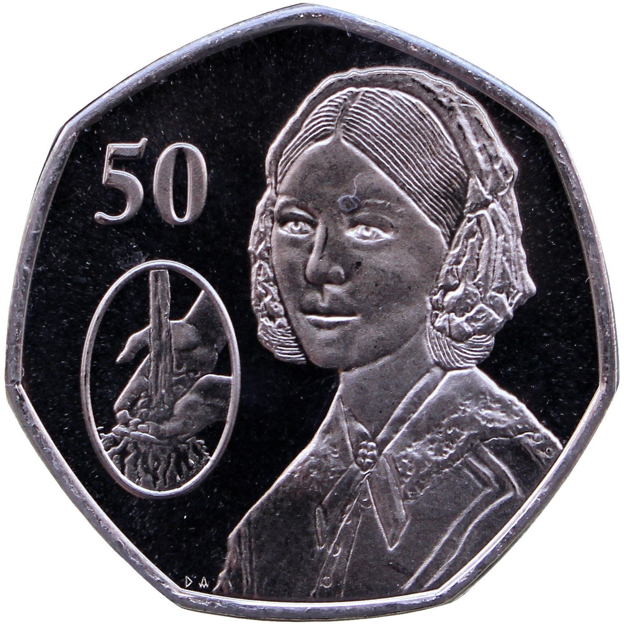 British Indian Ocean Territory 50 Pence - Elizabeth II Florence Nightingale