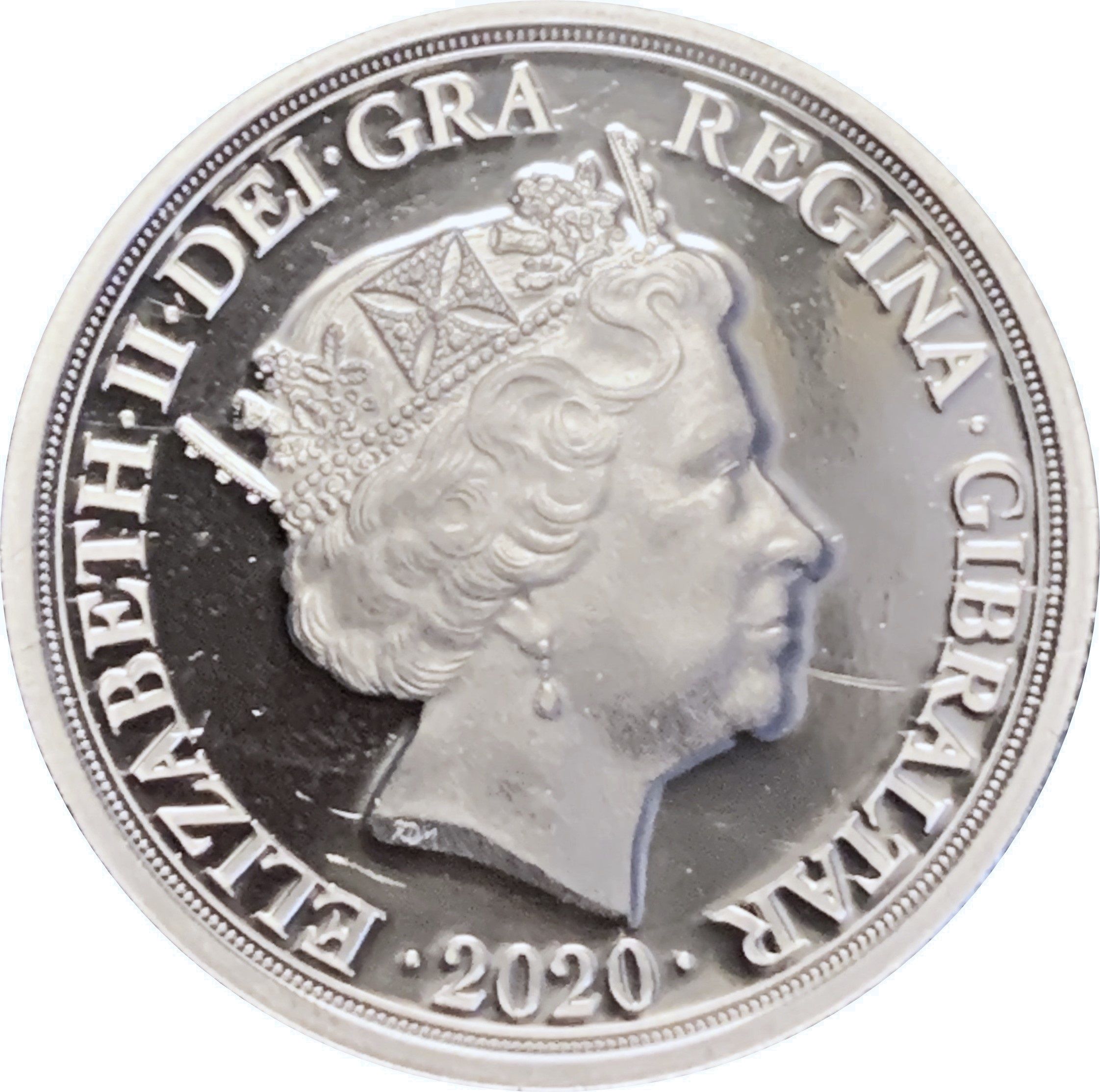 Gibraltar 1 Sovereign - Elizabeth II St. Georges and Dragon obverse