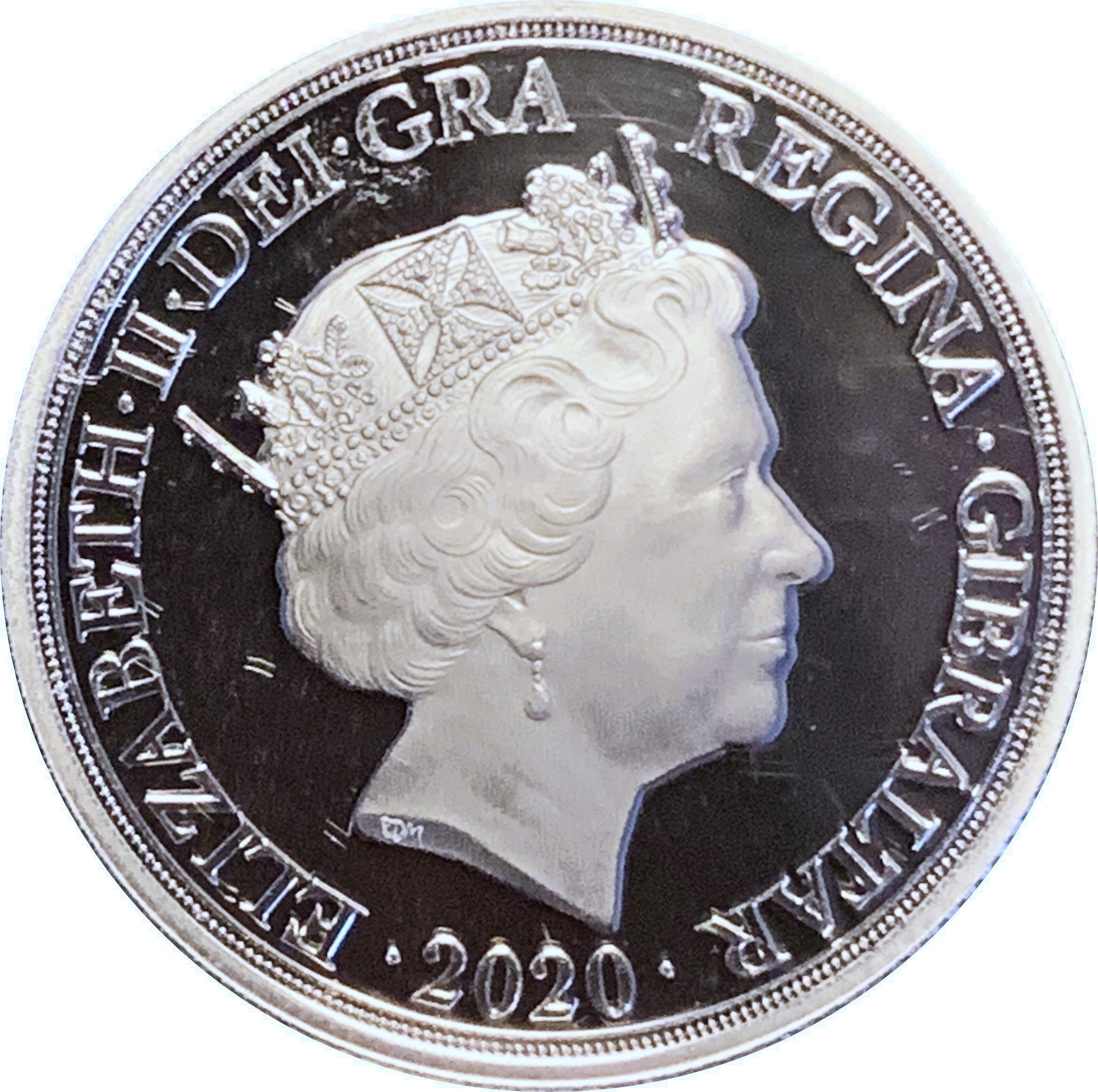 Gibraltar 2 Sovereigns - Elizabeth II St Georges and Dragon obverse