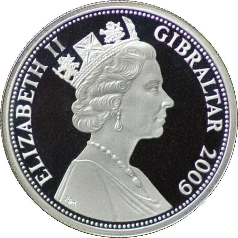 Gibraltar 5 Pounds - Elizabeth II Elizabeth I obverse