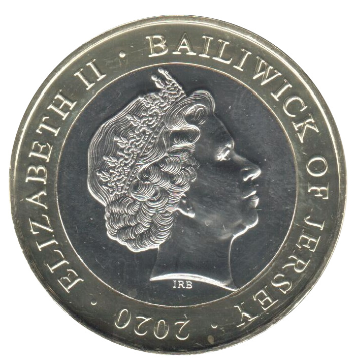 Jersey 2 Pounds Sandringham House 150th Anniversary obverse