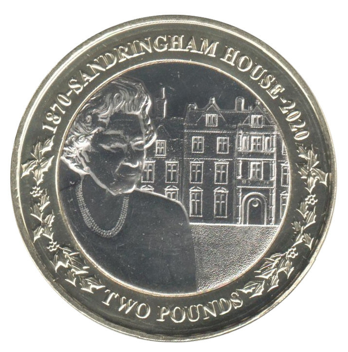 Jersey 2 Pounds Sandringham House 150th Anniversary reverse