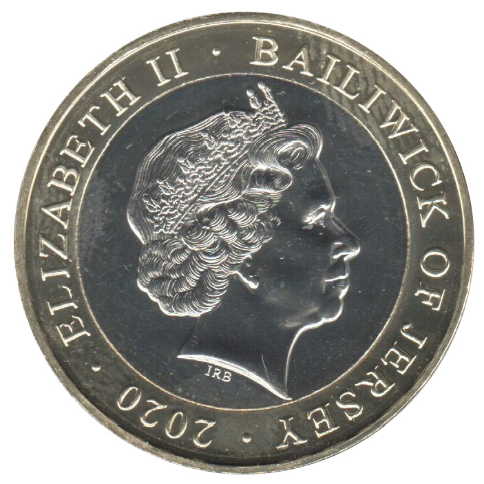 Jersey 2 Pounds - Elizabeth II 80th Anniversary of the Battle of Britain obverse