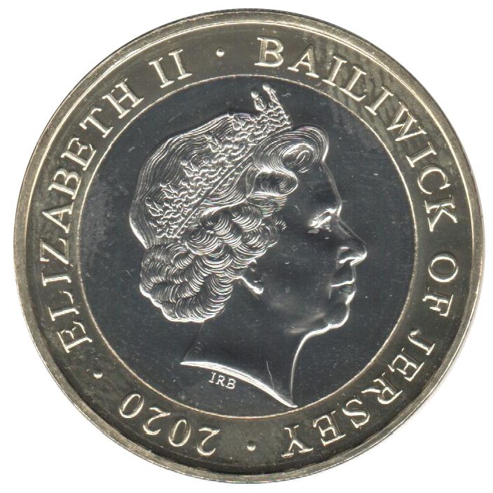 Jersey 2 Pounds - Elizabeth II 80th Anniversary of the Battle of Britain obverse