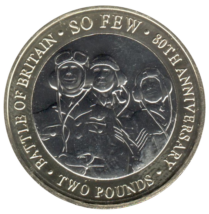 Jersey 2 Pounds - Elizabeth II 80th Anniversary of the Battle of Britain