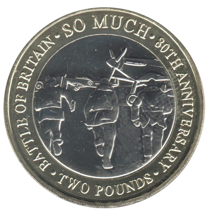 Jersey 2 Pounds - Elizabeth II 80th Anniversary of the Battle of Britain