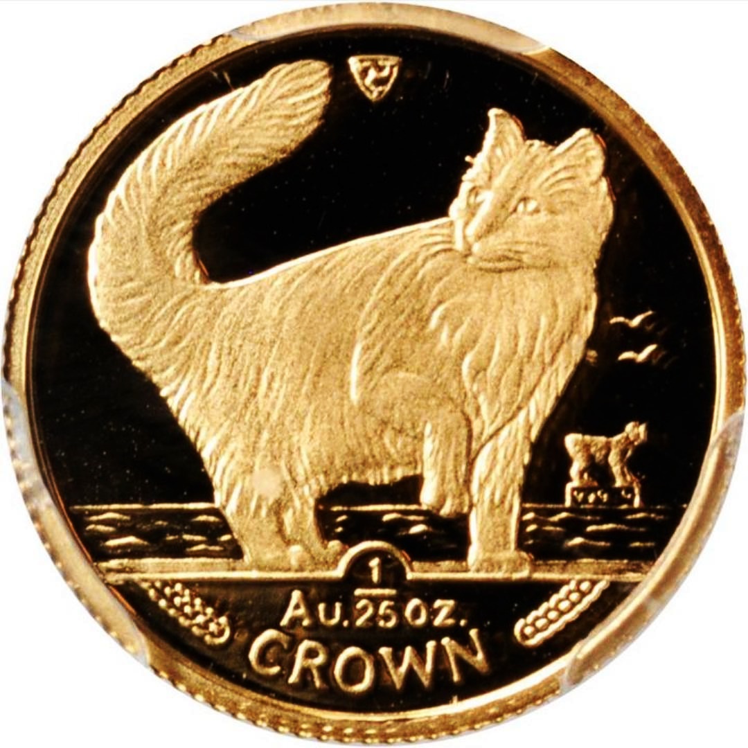 Isle of Man 1/25 Crown - Elizabeth II Norwegian Forest Cat