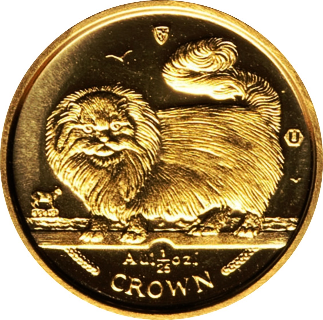 Isle of Man 1/25 Crown - Elizabeth II Long-haired Smoke Cat