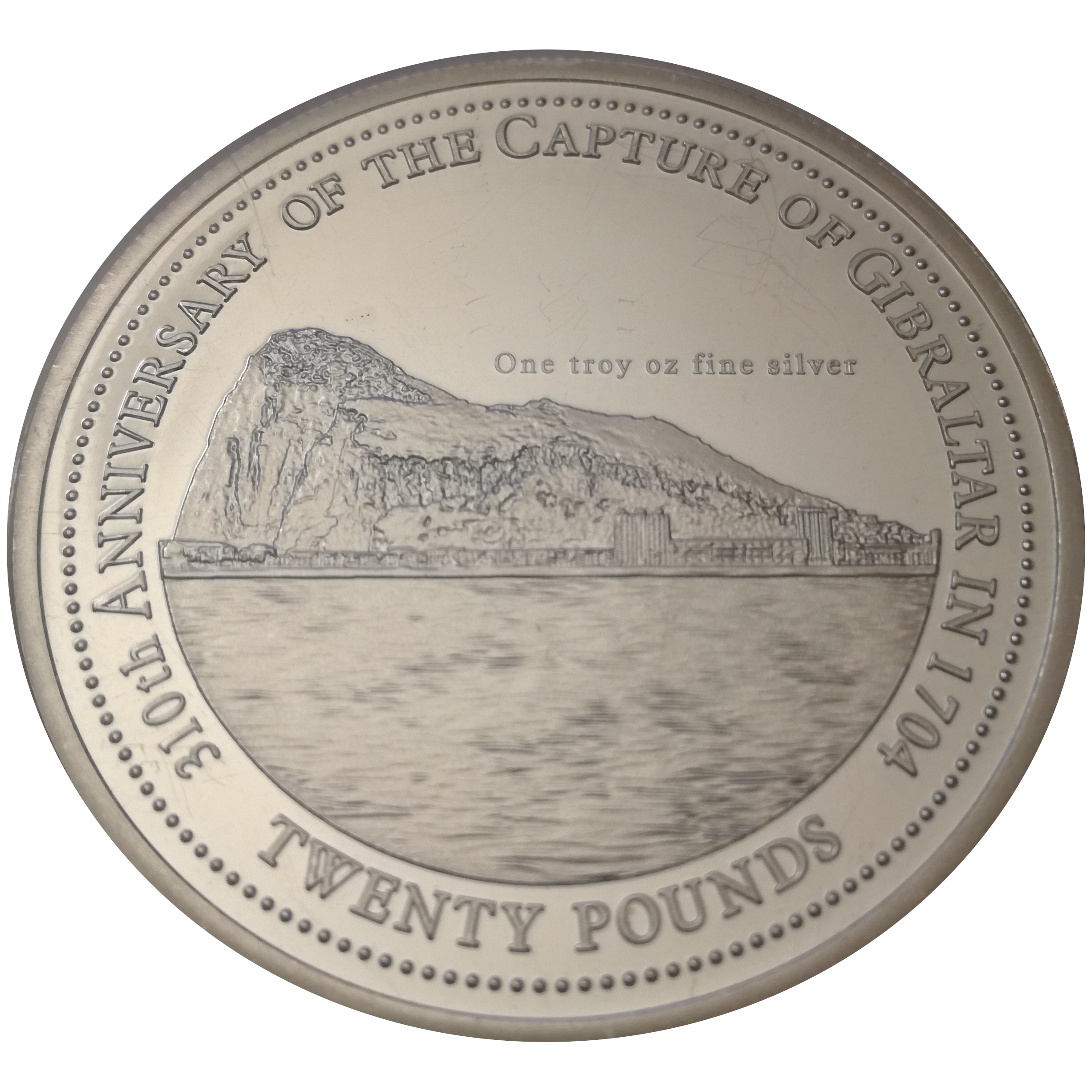 Gibraltar 20 Pounds - Elizabeth II Capture of Gibraltar Anniversary