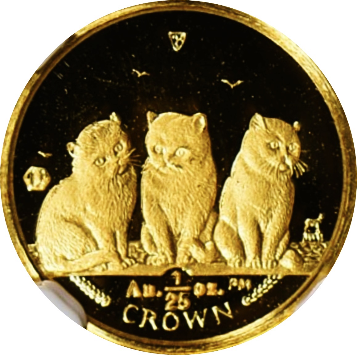 Isle of Man 1/25 Crown - Elizabeth II Exotic Shorthair Cat