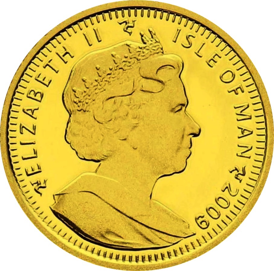 Isle of Man 1/25 Crown - Elizabeth II First Man on the Moon obverse