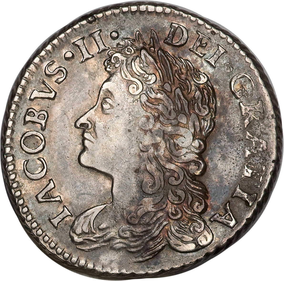 Ireland 6 Pence - James II Gun Money Large Coinage obverse