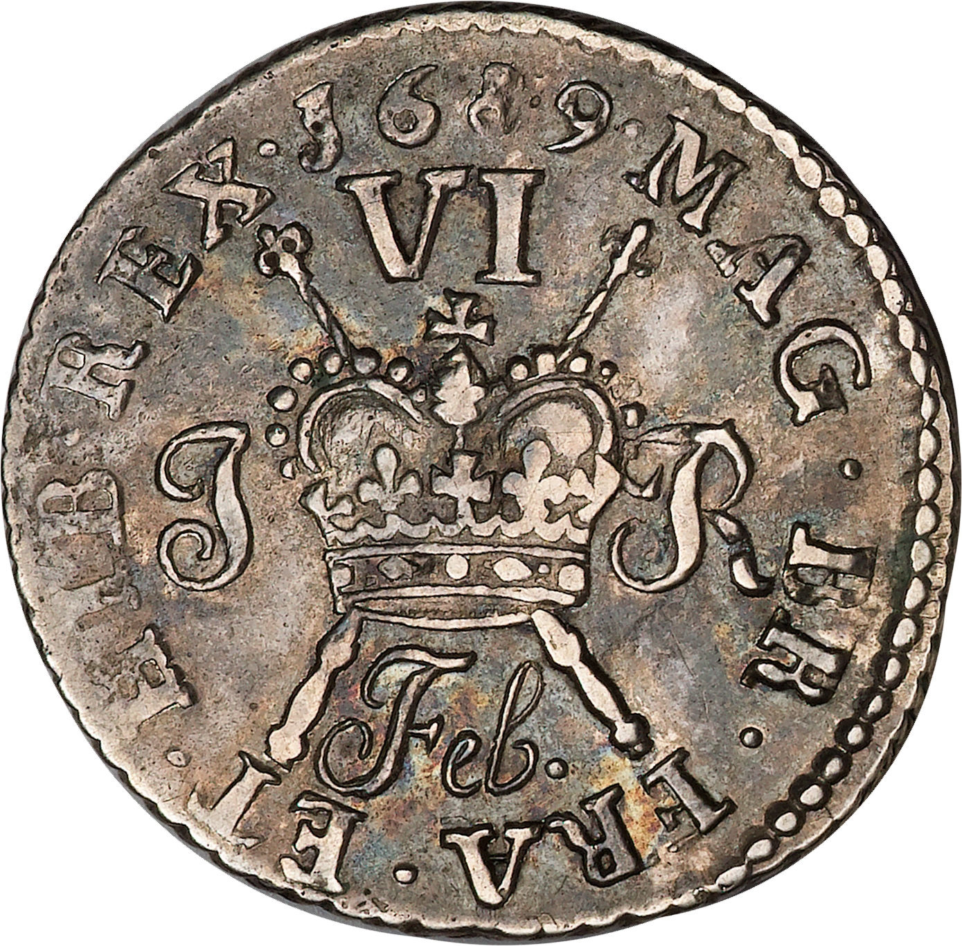 Ireland 6 Pence - James II Gun Money Large Coinage