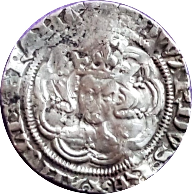 ½ Groat - Edward III Pre-treaty period; London obverse