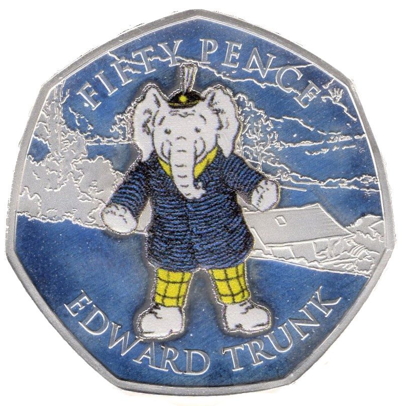 Isle of Man 50 Pence - Elizabeth II Edward Trunk; Silver Proof