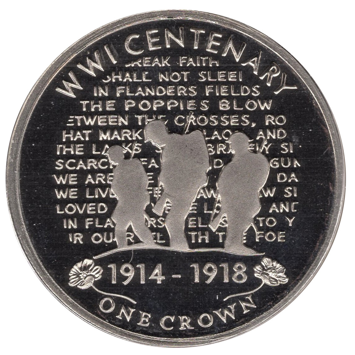 Gibraltar 1 Crown - Elizabeth II In Flanders Fields