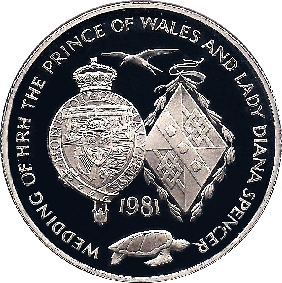 Ascension Island 25 Pence - Elizabeth II Royal Wedding; Silver Proof