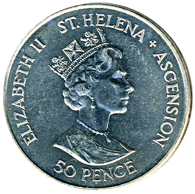 Saint Helena and Ascension 50 Pence - Elizabeth II D-Day obverse
