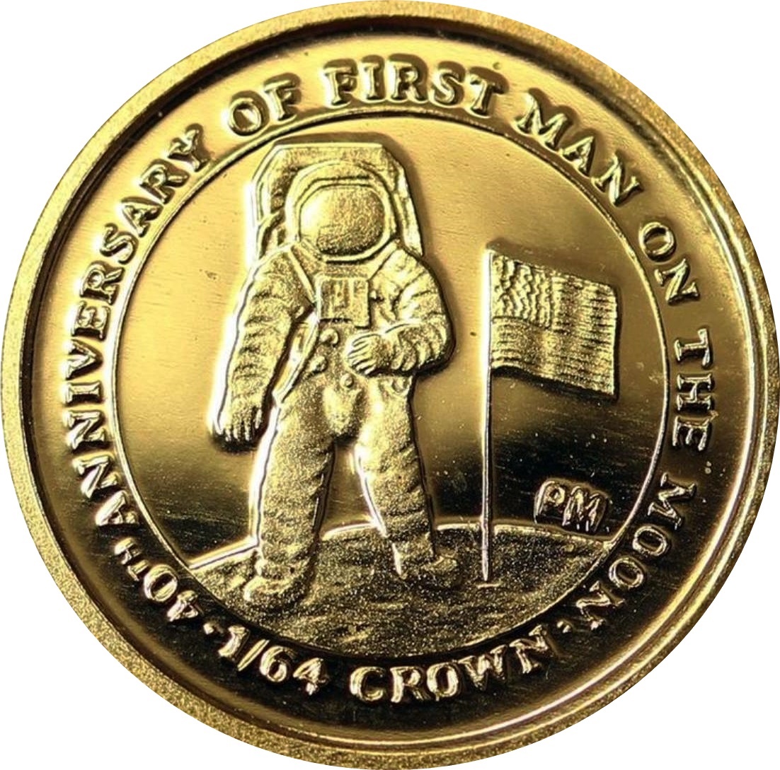 Isle of Man 1/64 Crown - Elizabeth II First Man on the Moon reverse