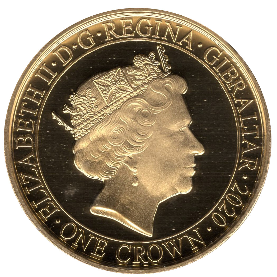 Gibraltar 1 Crown - Elizabeth II Vera Lynn - Forget Me Not Today obverse