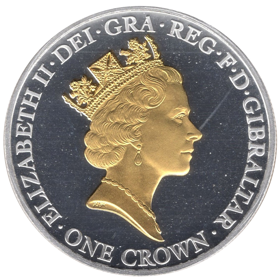 Gibraltar 1 Crown - Elizabeth II 90th Birthday - 3rd Effigy obverse