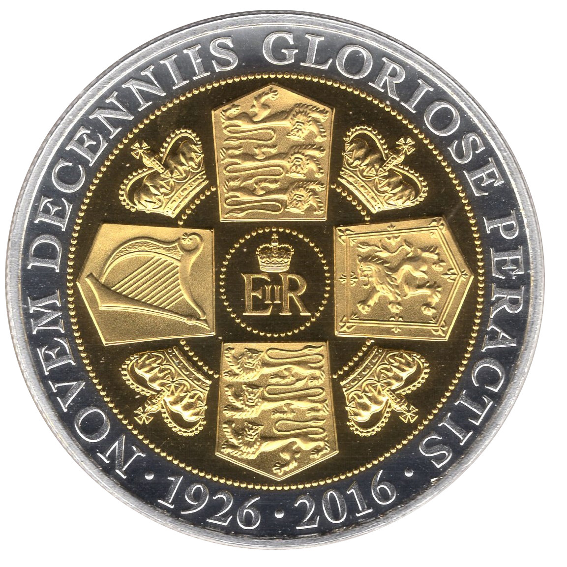 Gibraltar 1 Crown - Elizabeth II 90th Birthday - 3rd Effigy reverse