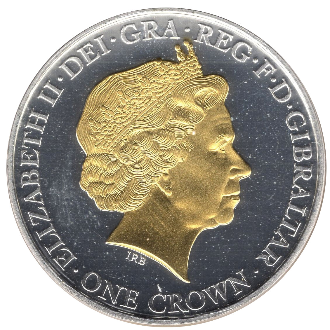 Gibraltar 1 Crown - Elizabeth II 90th Birthday - 4th Effigy obverse