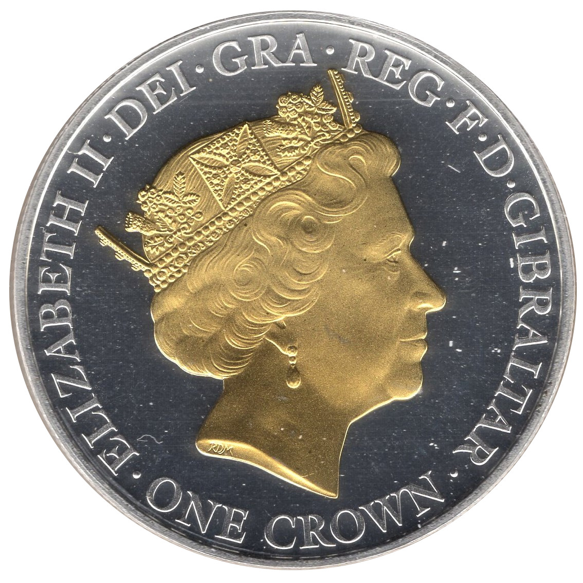 Gibraltar 1 Crown - Elizabeth II 90th Birthday - 5th Effigy obverse