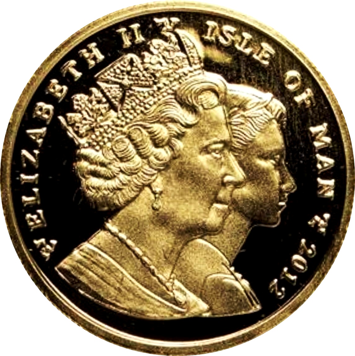 Isle of Man ⅒ Crown - Elizabeth II Thames Diamond Jubilee Pageant obverse