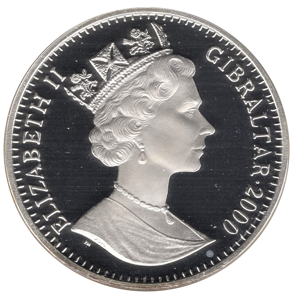 Gibraltar 1 Crown - Elizabeth II Prince William's 18th Birthday; Silver Proof obverse