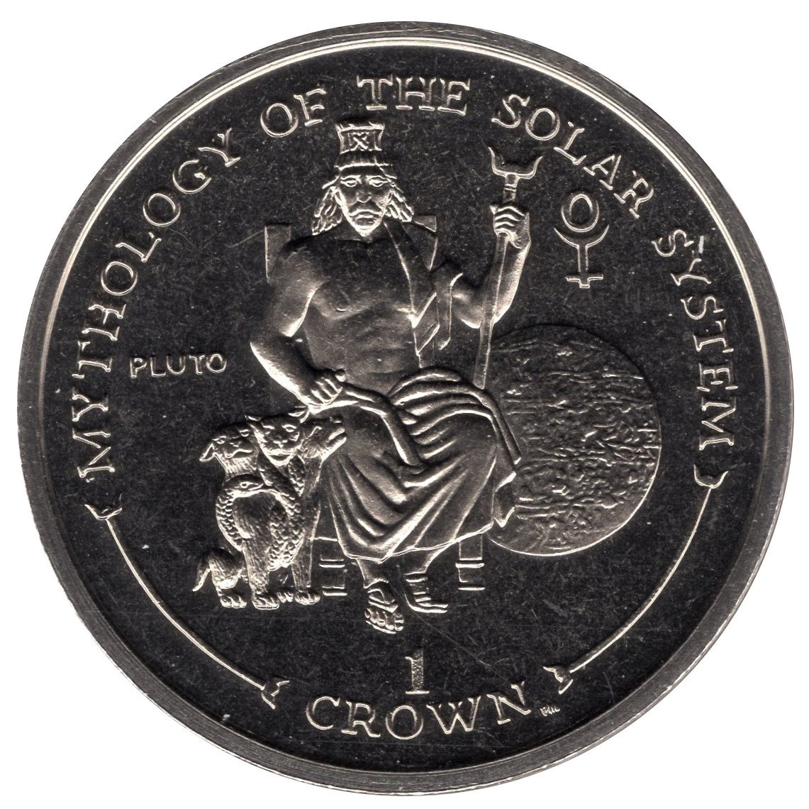 Gibraltar 1 Crown - Elizabeth II Pluto reverse