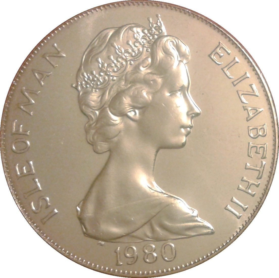 Isle of Man 1 Crown - Elizabeth II Olympics obverse