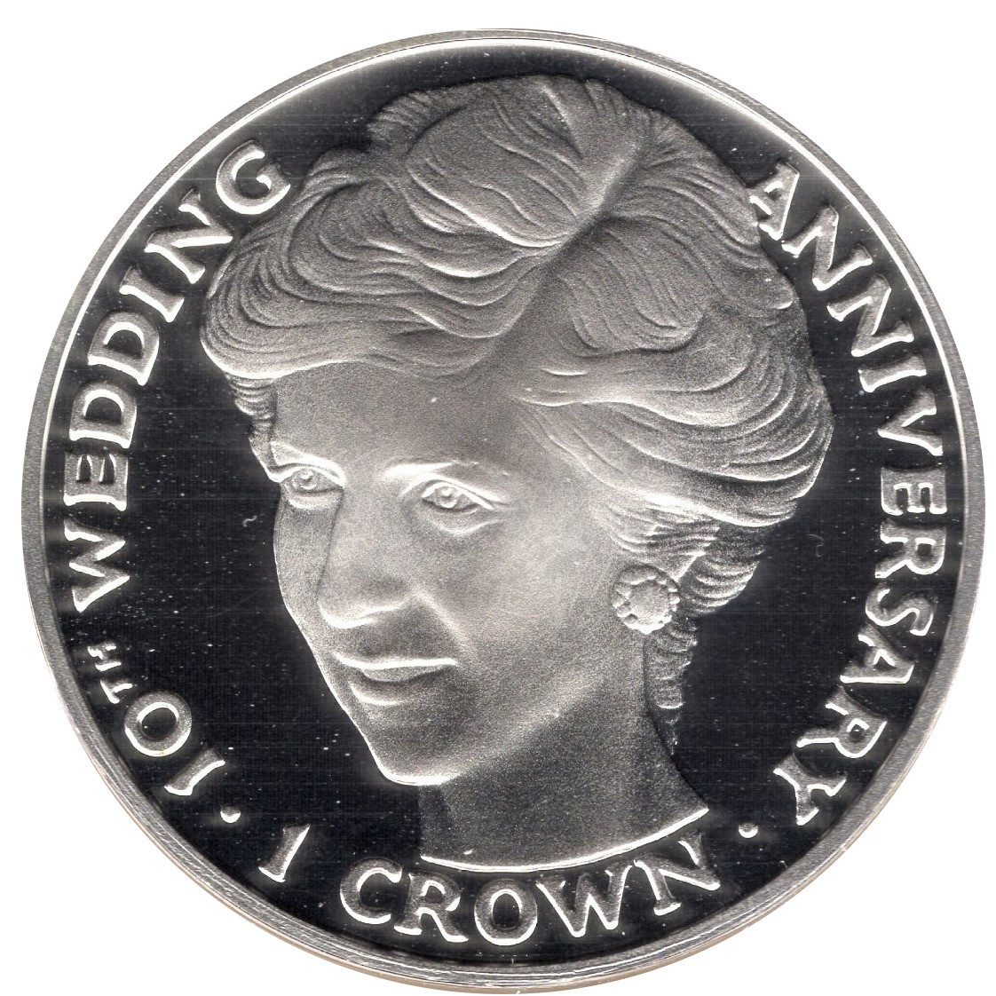 Isle of Man 1 Crown - Elizabeth II Princess Diana; Silver Proof