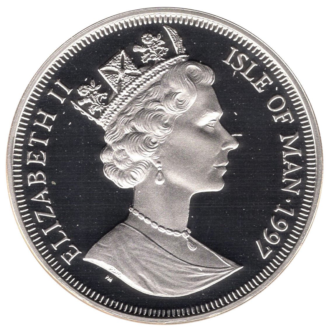 Isle of Man 1 Crown - Elizabeth II Norman Conquest 1066; Silver Proof obverse