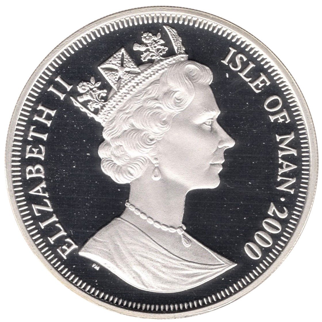 Isle of Man 1 Crown - Elizabeth II Prince William's 18th Birthday; Silver Proof obverse