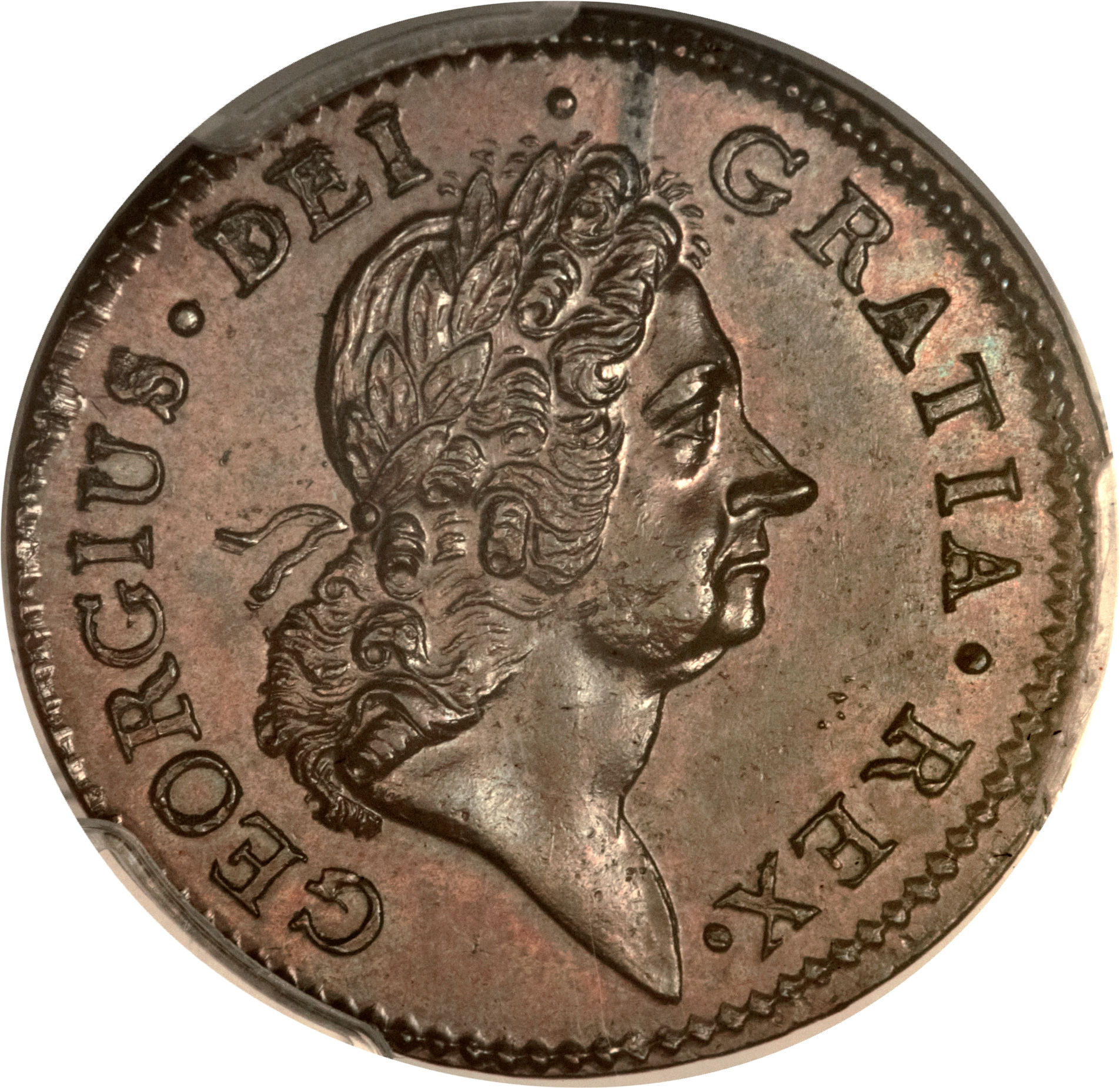 Ireland ½ Penny - George I obverse